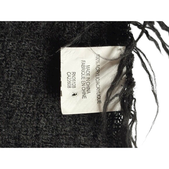 Echo Shawl Wrap Open Cardigan Sweater Black O/S - Picture 6 of 7